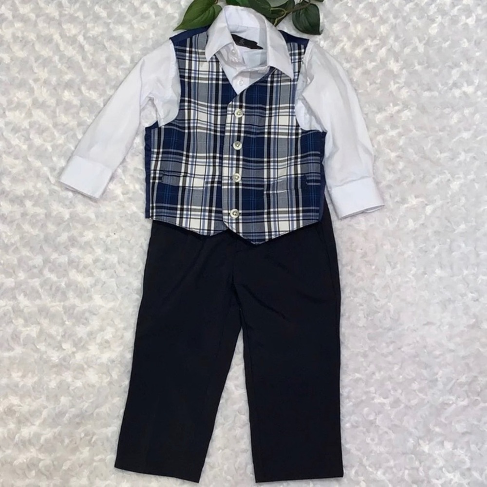 Little Boys 3 Piece Dress Outfit Size 3T